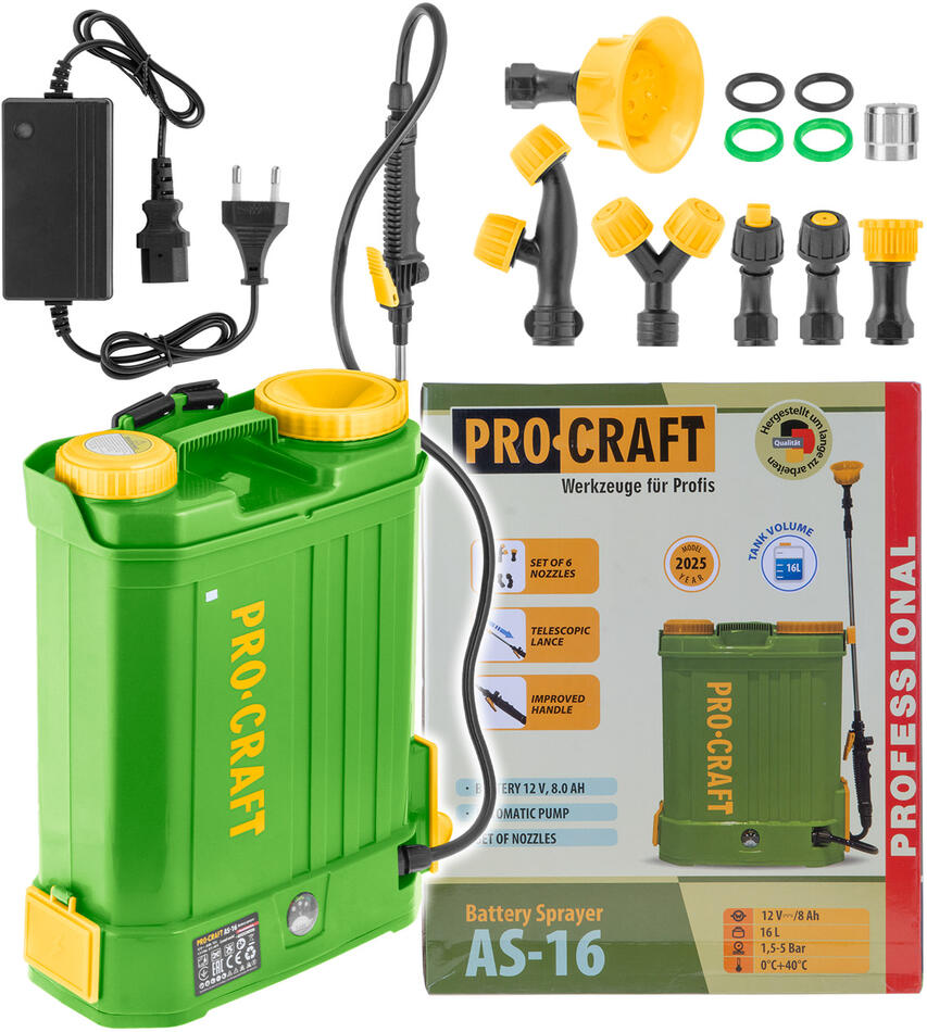 Aku postřikovač Procraft AS-16 / AS-16
