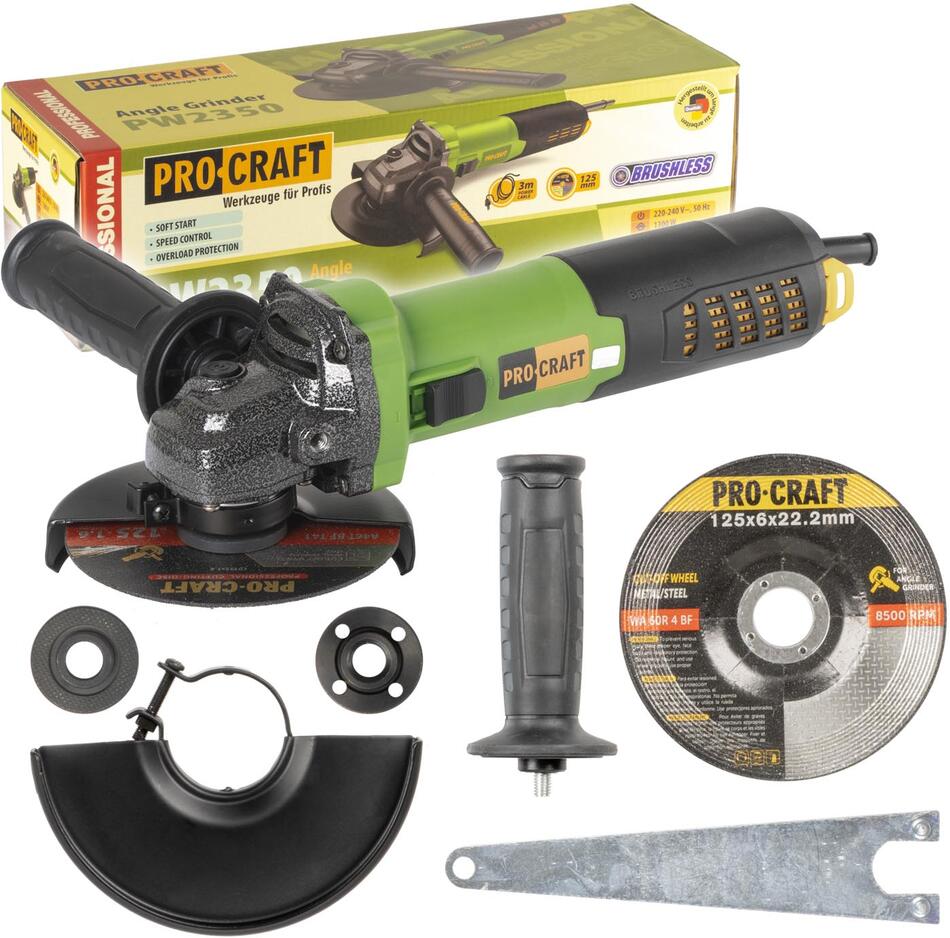 Bruska úhlová Procraft PW2350, 125mm / PW2350