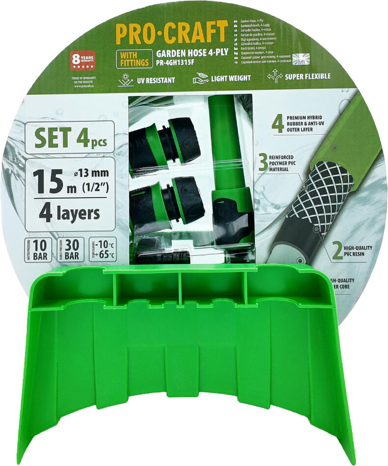 Zelená zahradní hadice Procraft PR-4GH1315F / PR-4GH1315F