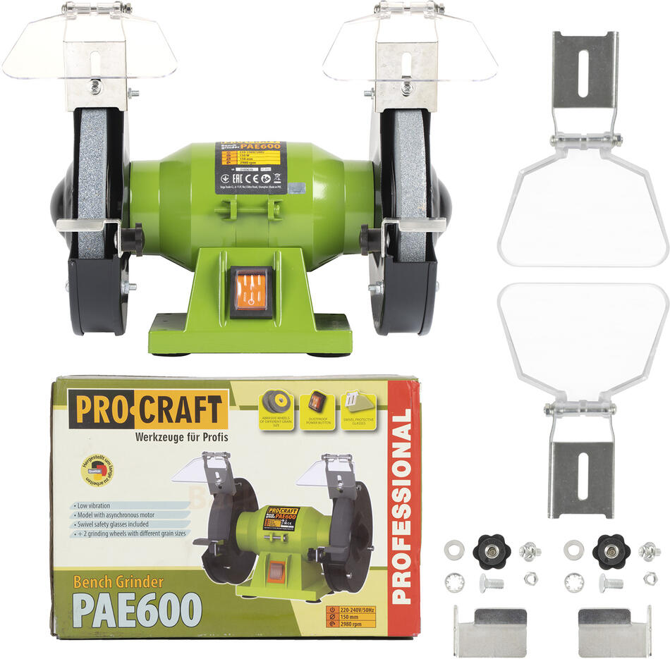 Bruska stolní dvoukotoučová Procraft PAE600, 150W / PAE600
