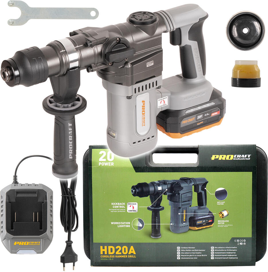 Aku vrtací kladivo Procraft industrial HD20A / HD20A