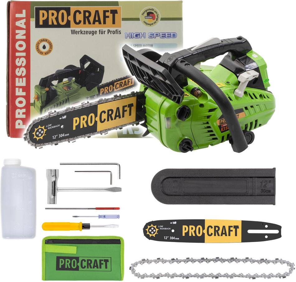Benzínová řetězová pila Procraft K350S / K350S
