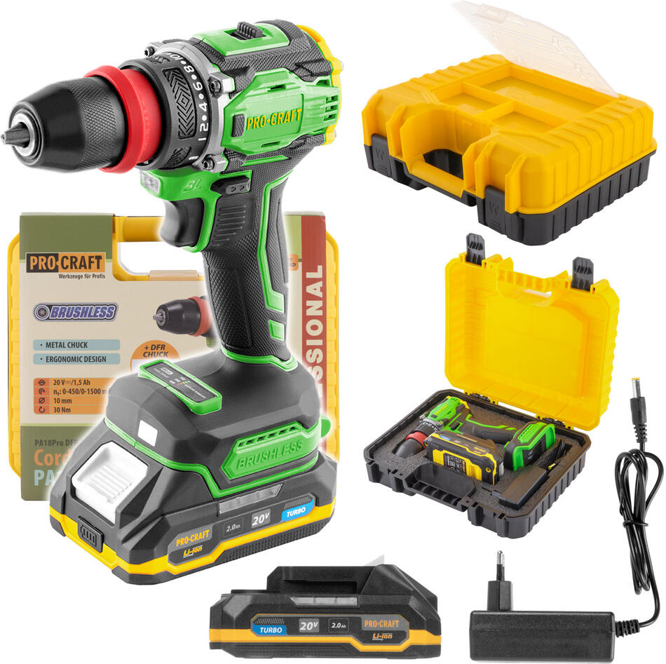 Aku vrtací šroubovák Procraft PA18Pro DFR / PA18ProDFR
