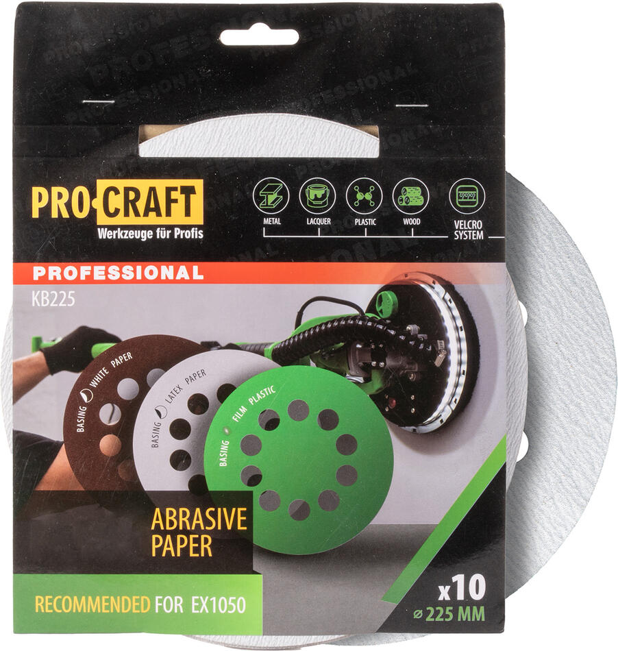 Brusný papír 10 ks. Procraft ?B225.60 / KB225.60