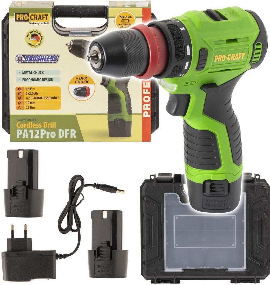 Aku vrtací šroubovák Procraft PA12Pro DFR-2b-c / PA12Pro DFR-2b-c