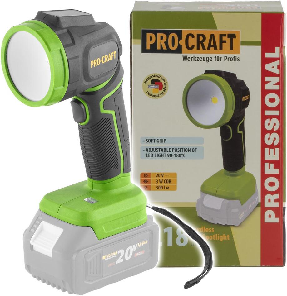 Procraft LED svítilna (reflektor) aku LL18bb (bez akumulátoru a nabíječky) / LL18bb