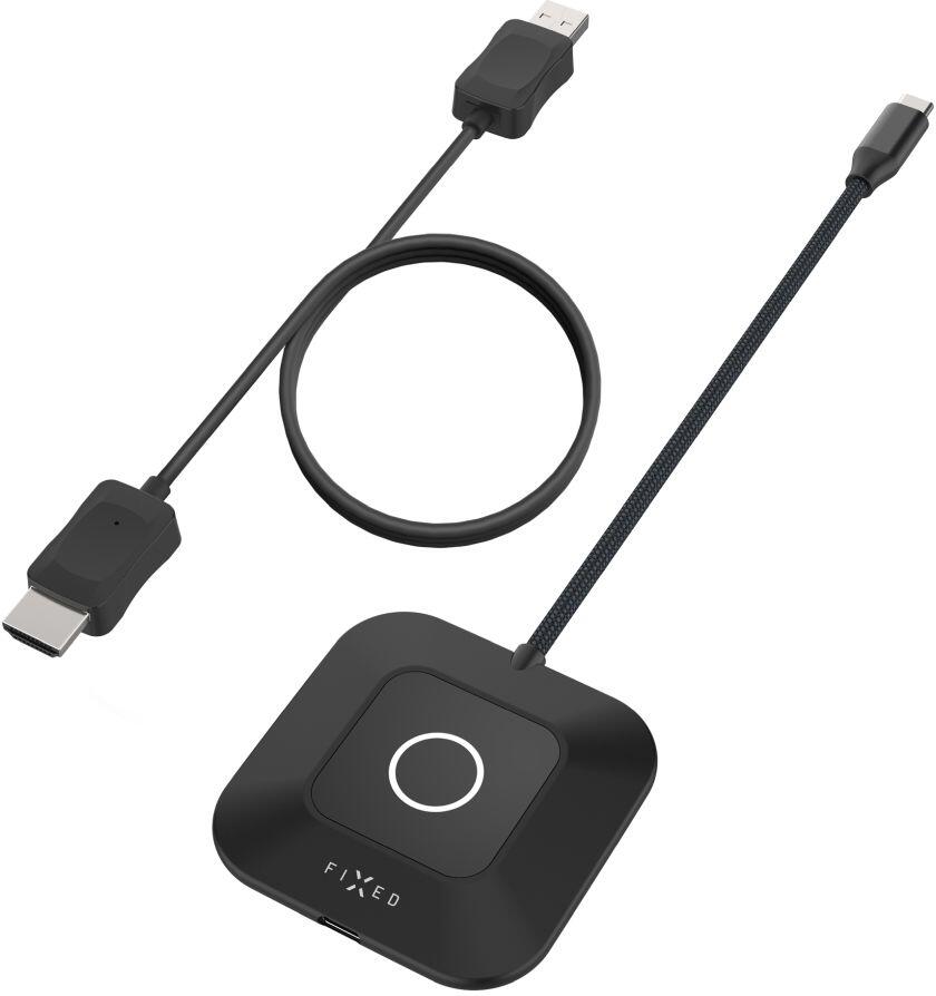Bezdrátový HDMI Adaptér FIXED AirLink, 100W, PD 3.0, černý