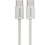 Hama USB-C 2.0 kabel Fabric, 1m, opletený, béžový