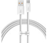 Baseus CALD000602 USB A 2.0 (M) - USB C (M), Fast Charging 100W, 1m, (bílá)