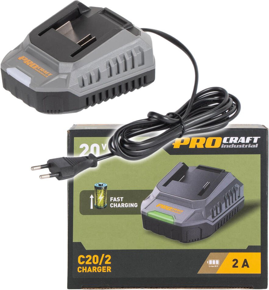 Nabíječka pro 20V Li-ion baterie Procraft industrial C20/2 / C20/2