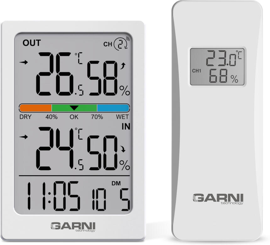 Garni technology Bezdrátový digitální teploměr s vlhkoměrem GARNI 155TH