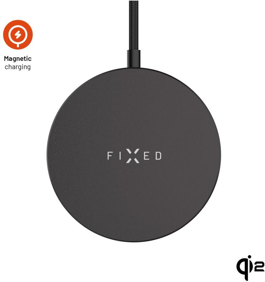 Bezdrátová nabíječka FIXED MagPad Slim s Qi2, podporou MagSafe, 15W, černá