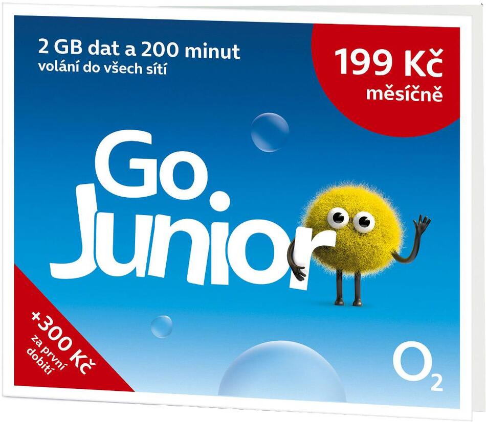 Předplacená karta GO O2 GO SIM Junior