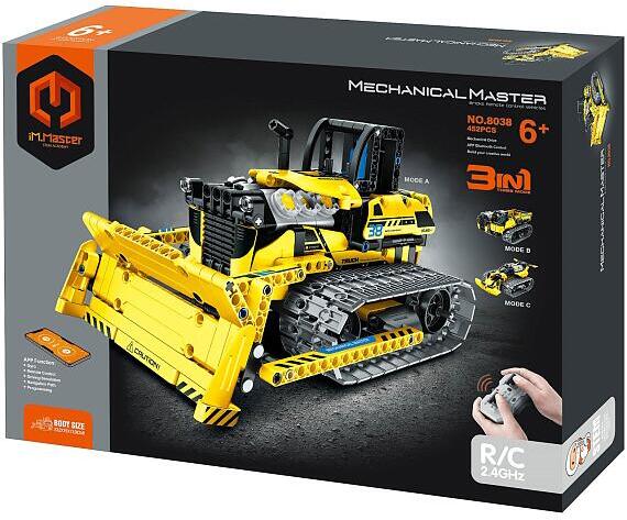 Stavebnice iM.MASTER 3v1 programovatelný stavební stroj RC plast 2,4GHz 452 dílků +dob. pack v krab.