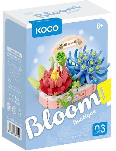 Stavebnice mini KOCO Kouzlo sukulentů plast 271ks v krabičce 11x15x6cm