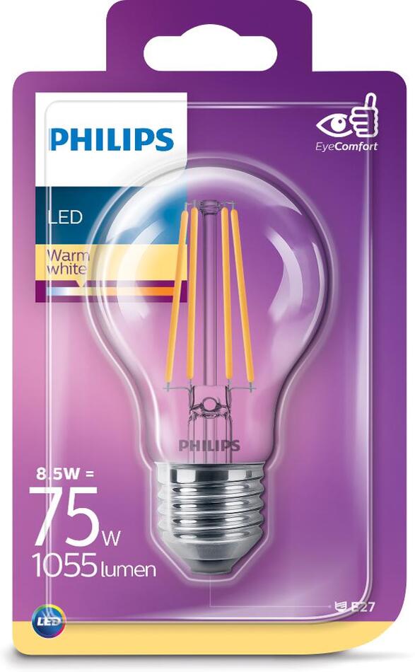 LED žárovka filament Philips LED Cla 75W A60 E27 FILAMENT 2