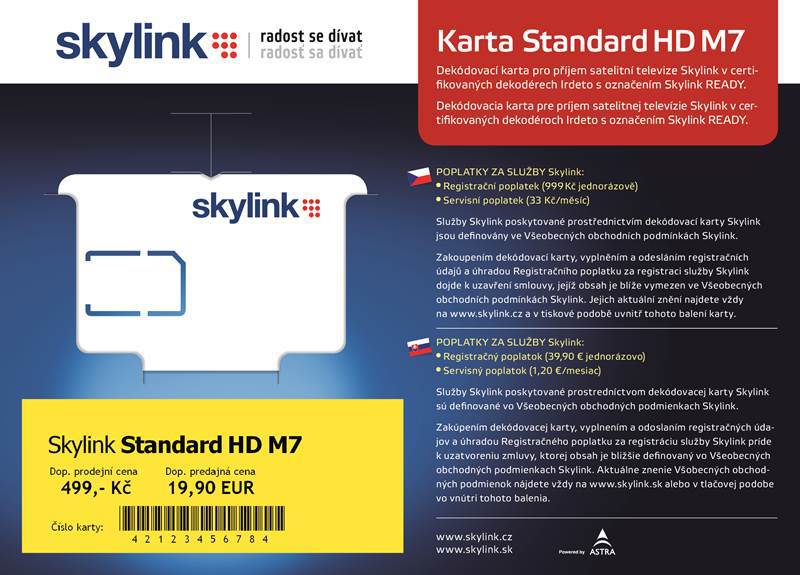Karta SkyLink Standard HD M7 (IR)