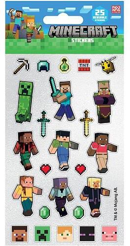 Teddies Samolepky Minecraft třpytivé 25ks ve fólii