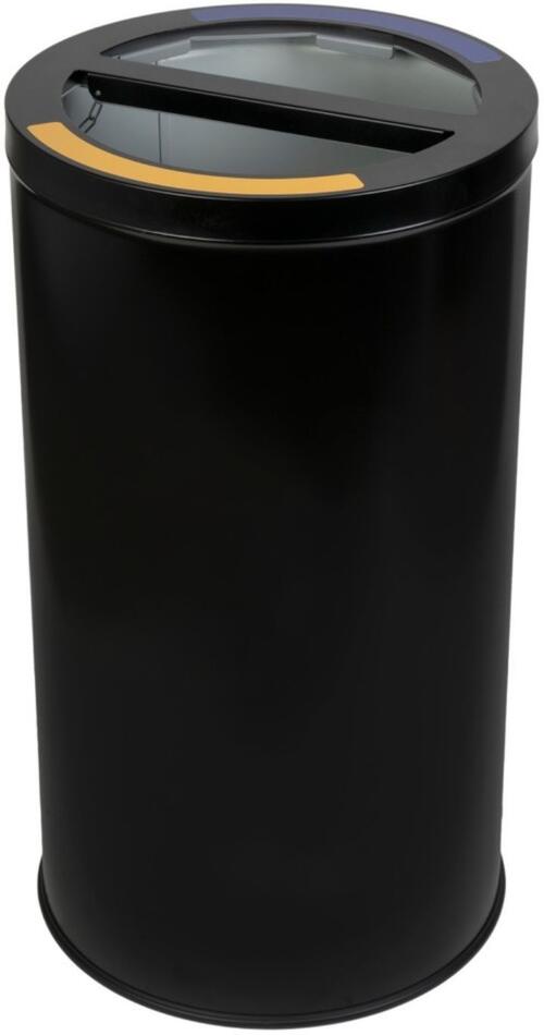 Koš na tříděný odpad STREAM DUO s držákem pytlů, 2 x 35 L, nerezová ocel, černá