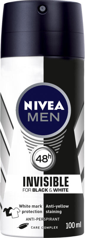 Nivea Men Black & White Invisible Original antiperspirant, 100 ml