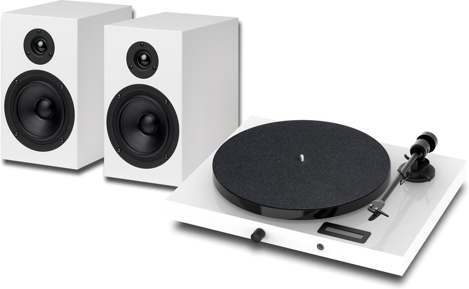 Pro-Ject JukeBox E1 HiFi Set White - Kompletní stereofonní audio systém s gramofonem