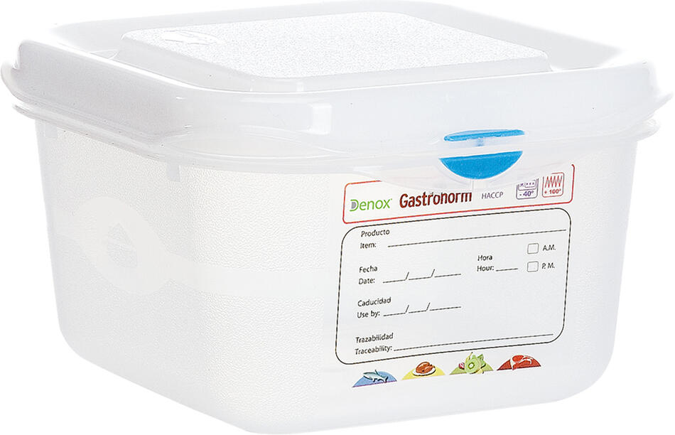 Denox gastronádoba GN1/6 s víkem GASTRONOX, 100 mm, polypropylen, objem 1,7 L, hermetická