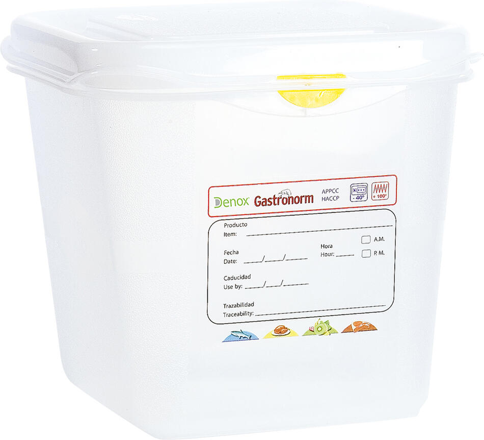 Denox gastronádoba GN1/6 s víkem GASTRONOX, 150 mm, polypropylen, objem 2,6 L, hermetická