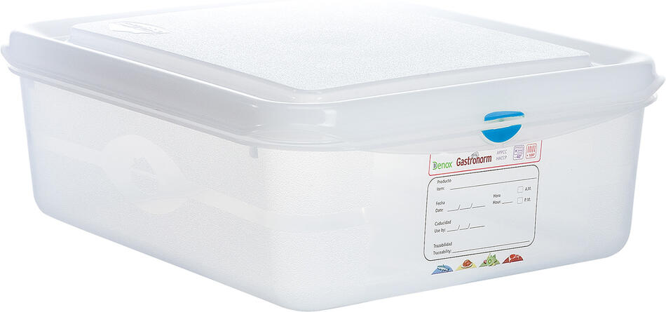 Denox gastronádoba GN1/2 s víkem GASTRONOX, 100 mm, polypropylen, objem 6,5 L, hermetická