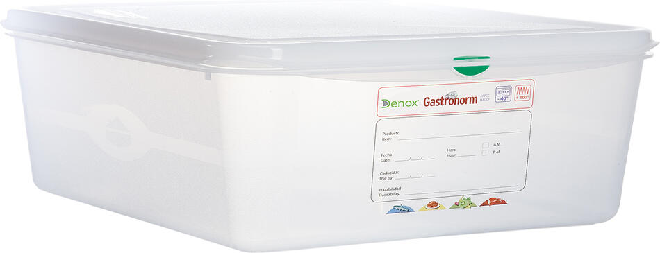 Denox gastronádoba GN2/3 s víkem GASTRONOX, 100 mm, polypropylen, objem 9 L, hermetická