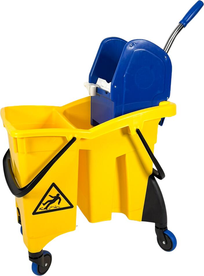 Denox úklidový vozík PROFESSIONAL DOUBLE, 2 x kbelík, se ždímačem, 30 L