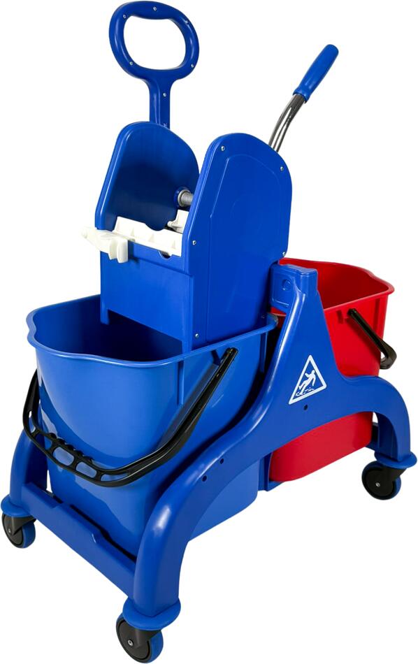 Denox úklidový vozík PROFESSIONAL DOUBLE, 2 x kbelík, se ždímačem, 50 L