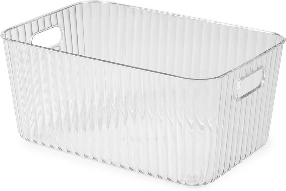 Compactor úložný organizér WAVE BOX - L, PET plast, 36 x 24 x 16 cm, průhledný