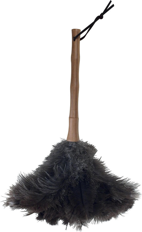 MSV prachovka z pštrosího peří s bambusovou rukojetí, 56 cm