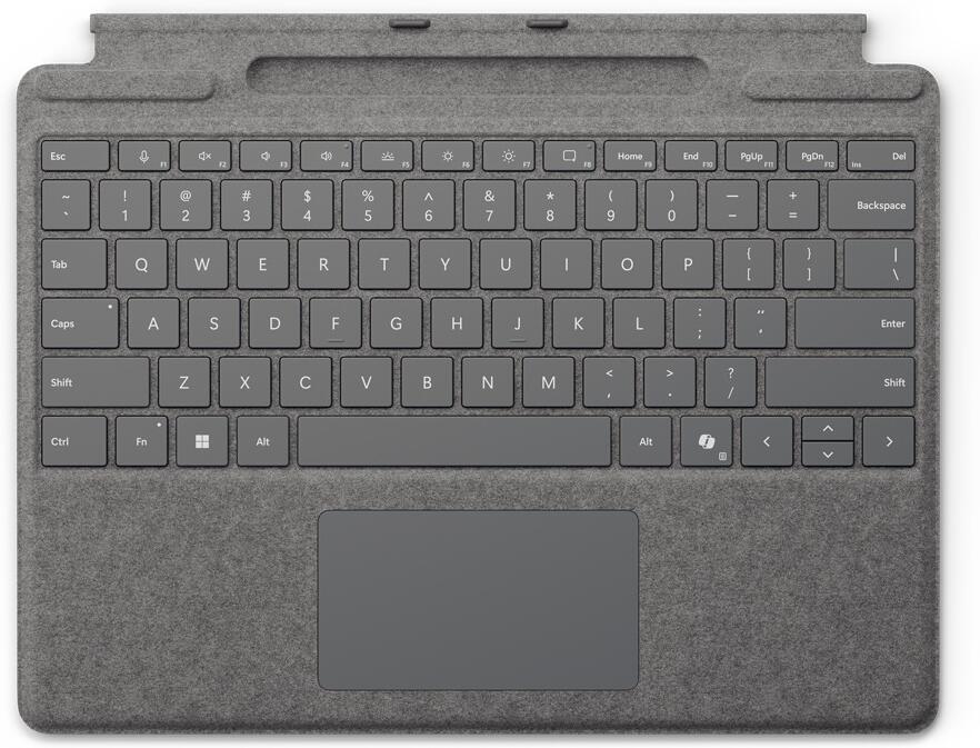 Microsoft Surface Pro Keyboard with Pen Storage (Platinum), Commercial, ENG (8XB-00207)