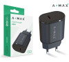 Chytrá nabíječka A-MAX Power Delivery 20W USB-C, černá