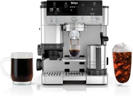 Pákový kávovar Ninja ES601EU Luxe Café Premier 3v1, stříbrný