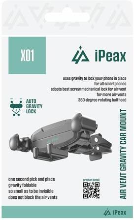 iPEAX DRŽÁK DO AUTA X01 ČERNÝ