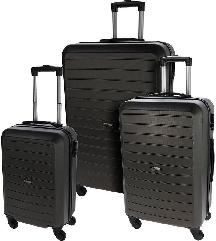 PROWORLD Sada plastových cestovních kufrů 3 ks 50 / 60 / 70 cm antracitová KO-FB5000450