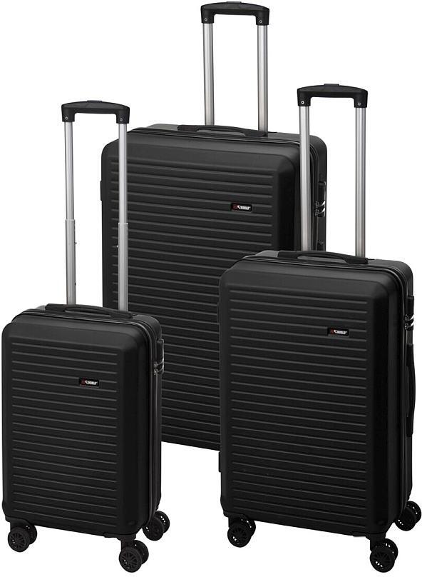 PROWORLD Sada cestovních kufrů 3 ks 50 / 60 / 70cm černá KO-DG4700050