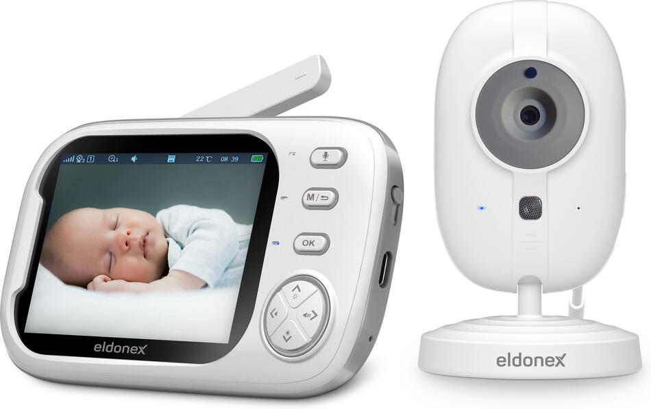 ELDONEX BabyCheck dětská video chůvička, BÍLÁ