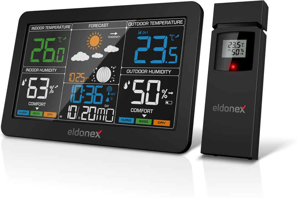 Meteostanice Eldonex WeatherCheck, černá