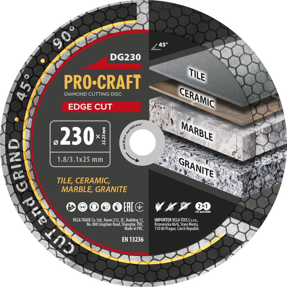 Diamantový kotouč Edge Cut Procraft DG230 / DG230