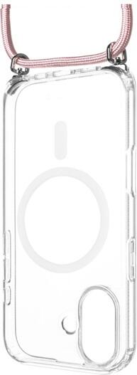 Pouzdro FIXED MagPure Neck s růžovou šňůrkou na krk pro Apple iPhone 17