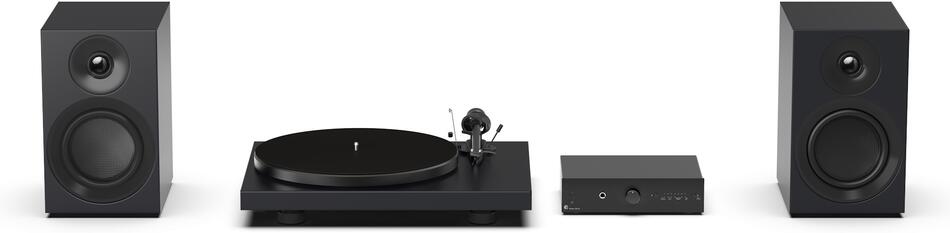 Pro-Ject Colourful Audio System E - All-in-one Hi-Fi systém s gramofonem - Satin Black