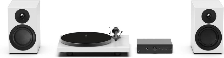 Pro-Ject Colourful Audio System E - All-in-one Hi-Fi systém s gramofonem - Satin White