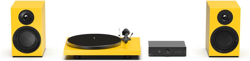 Pro-Ject Colourful Audio System E - All-in-one Hi-Fi systém s gramofonem - Satin Yellow