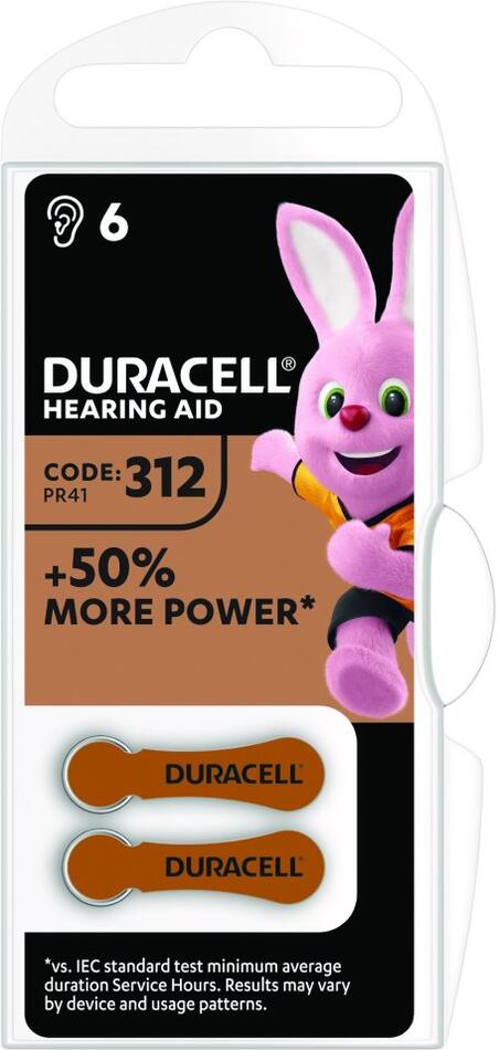 Duracell baterie do naslouchadel HA 312 6ks (42437)