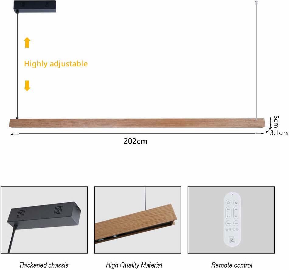 MADEIRA lineár dřevo dub 202cm Tuya WIFI
