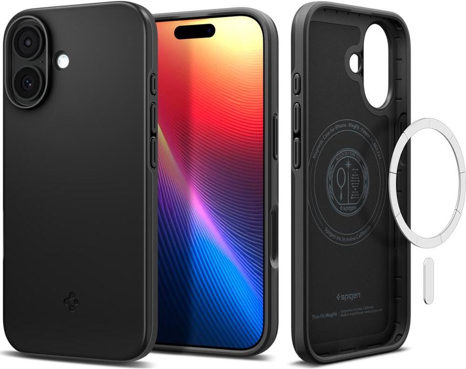 Kryt na mobil Spigen Thin Fit MS case iPhone 17 Bla