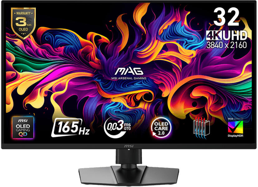 MSI MAG/322UP E16/31,5"/QD-OLED/4K UHD / 165Hz / 0,03ms / Černá / 3R (MAG 322UP QD-OLED E16)
